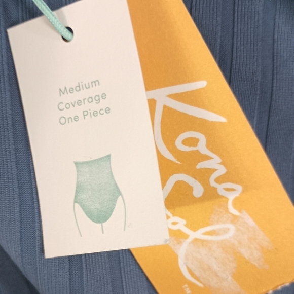 NWT Kona Sol Wide Ribbed Center Ring Medium Coverage One Piece Swimsuit XL - Picture 7 of 10